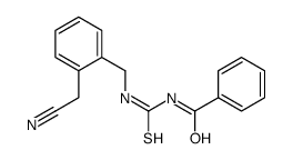 N-[[2-(cyanomethyl)phenyl]methylcarbamothioyl]benzamide结构式