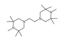 1,2,2,6,6-pentamethyl-4-[2-(3,3,4,5,5-pentamethylpiperazin-1-yl)ethyl]piperazine结构式