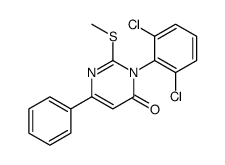 3-(2,6-dichlorophenyl)-2-methylsulfanyl-6-phenylpyrimidin-4-one Structure