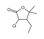 3-chloro-4-ethyl-5,5-dimethyloxolan-2-one结构式