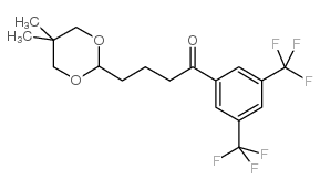 BIS-3',5'-TRIFLUOROMETHYL-4-(5,5-DIMETHYL-1,3-DIOXAN-2-YL)BUTYROPHENONE structure
