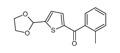 5-(1,3-DIOXOLAN-2-YL)-2-(2-METHYLBENZOYL)THIOPHENE Structure