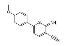 2-imino-6-(4-methoxyphenyl)thiopyran-3-carbonitrile结构式