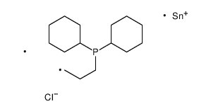 3-[chloro(dimethyl)stannyl]propyl-dicyclohexylphosphane结构式