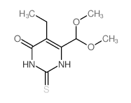 6-(dimethoxymethyl)-5-ethyl-2-sulfanylidene-1H-pyrimidin-4-one structure