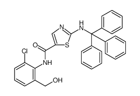 5-Thiazolecarboxamide, N-[2-chloro-6-(hydroxymethyl)phenyl]-2-[(triphenylmethyl)amino]结构式