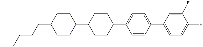 3,4-Difluoro-4'-(4'-pentyl[1,1'-bicyclohexyl]-4-yl)-1,1'-biphenyl Structure