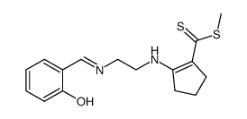 methyl 2-{N-[2-(2'-hydroxyphenyl)methylidenenitrilo]ethyl}amino-1-cyclopentene-dithiocarboxylate Structure