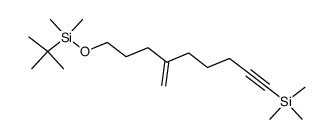 9-((1,1-dimethylethyl)dimethylsilyloxy)-6-methylene-1-trimethylsilylnon-1-yne结构式