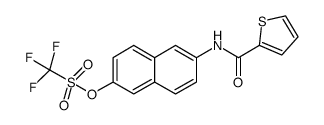6-(thiophene-2-carboxamido)naphthalen-2-yl trifluoromethanesulfonate Structure