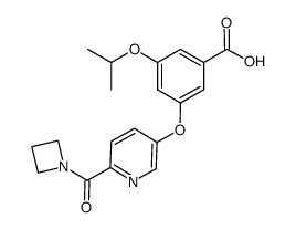 3-{[6-(azetidin-1-ylcarbonyl)pyridin-3-yl]oxy}-5-[(1-methylethyl)oxy]benzoic acid Structure