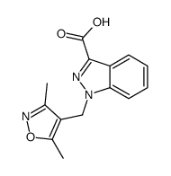 1-[(3,5-dimethyl-1,2-oxazol-4-yl)methyl]indazole-3-carboxylic acid Structure