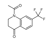 1-acetyl-7-(trifluoromethyl)-2,3-dihydroquinolin-4-one结构式