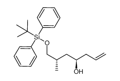 (4R,6S)-7-(tert-butyldiphenylsilyloxy)-6-methylhept-1-en-4-ol结构式