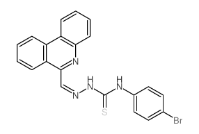 Hydrazinecarbothioamide,N-(4-bromophenyl)-2-(6-phenanthridinylmethylene)- picture