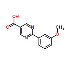 2-(3-Methoxyphenyl)-5-pyrimidinecarboxylic acid结构式