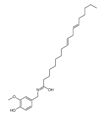 (9E,12E)-N-[(4-hydroxy-3-methoxyphenyl)methyl]octadeca-9,12-dienamide结构式