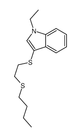 3-(2-butylsulfanylethylsulfanyl)-1-ethylindole结构式