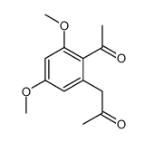 1-(2-acetyl-3,5-dimethoxyphenyl)propan-2-one结构式