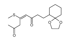 (E)-4-(methylthio)-8-(1,4-dioxaspiro[4.5]decan-6-yl)oct-4-ene-2,6-dione结构式