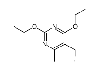 2,4-diethoxy-5-ethyl-6-methyl-pyrimidine结构式