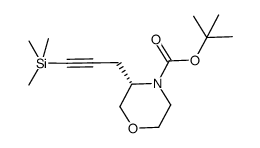 (S)-3-[3-(trimethylsilanyl)prop-2-ynyl]morpholine- 4-carboxylic acid tert-butyl ester Structure