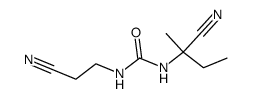 N-(2-cyano-ethylcarbamoyl)-DL-isovaline nitrile Structure