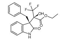 (2R,3R)-ethyl 2-(3-benzyl-2-oxoindolin-3-yl)-3,3,3-trifluoro-2-hydroxypropanoate结构式