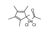 acetyldichloro(pentamethylcyclopentadienyl)germane Structure