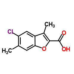 5-Chloro-3,6-dimethyl-1-benzofuran-2-carboxylic acid结构式