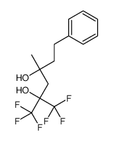 1,1,1-trifluoro-4-methyl-6-phenyl-2-(trifluoromethyl)hexane-2,4-diol结构式