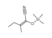 3-methyl-2-((trimethylsilyl)oxy)pent-2-enenitrile结构式