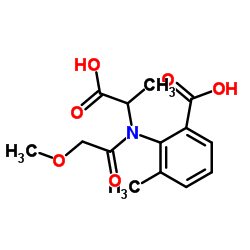 N-(2-Carboxy-6-methylphenyl)-N-(methoxyacetyl)-DL-alanine structure