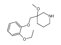 3-[(2-ethoxyphenoxy)methyl]-3-methoxypiperidine Structure