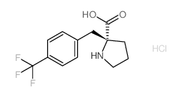 (R)-2-(4-(TRIFLUOROMETHYL)BENZYL)PYRROLIDINE-2-CARBOXYLIC ACID HYDROCHLORIDE结构式