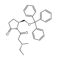 (S)-1-((R)-3-methylpentanoyl)-5-((trityloxy)methyl)pyrrolidin-2-one Structure