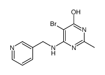 5-bromo-2-methyl-6-(pyridin-3-ylmethylamino)-1H-pyrimidin-4-one结构式