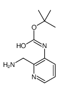 tert-Butyl (2-(aminomethyl)pyridin-3-yl)carbamate结构式