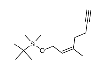 tert-Butyl-dimethyl-((Z)-3-methyl-hept-2-en-6-ynyloxy)-silane Structure