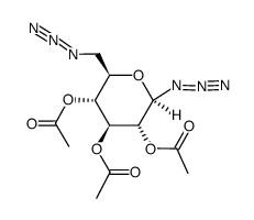 2,3,4-tri-O-acetyl-6-azido-6-deoxy-β-D-glucopyranosyl azide结构式