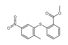 2'-carbomethoxy-2-methyl-5-nitro-diphenyl sulfide结构式