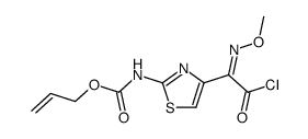 <2-<<(alloxsy)carbonyl>amino>thiazol-4-yl>-(2Z)-(methoxyimino)acetic acid chloride Structure