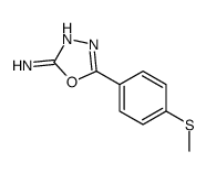 5-(4-methylsulfanylphenyl)-1,3,4-oxadiazol-2-amine结构式