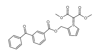 dimethyl 2-(2-(((3-benzoylbenzoyl)oxy)methyl)-1l4-thiophen-1-ylidene)malonate Structure