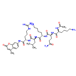 Ac-Lys-Gln-Lys-Leu-Arg-AMC trifluoroacetate salt Structure