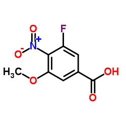 3-氟-5-甲氧基-4-硝基苯甲酸结构式