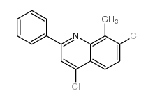 4,7-Dichloro-8-methyl-2-phenylquinoline结构式