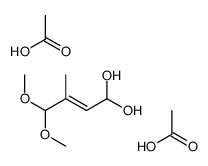 acetic acid,4,4-dimethoxy-3-methylbut-2-ene-1,1-diol结构式