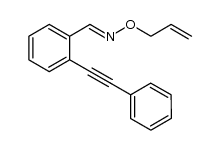 (E)-2-(2-phenylethynyl)benzaldehyde O-allyl oxime Structure