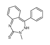 3-methyl-5-phenyl-4H-1,3,4-benzotriazepine-2-thione结构式